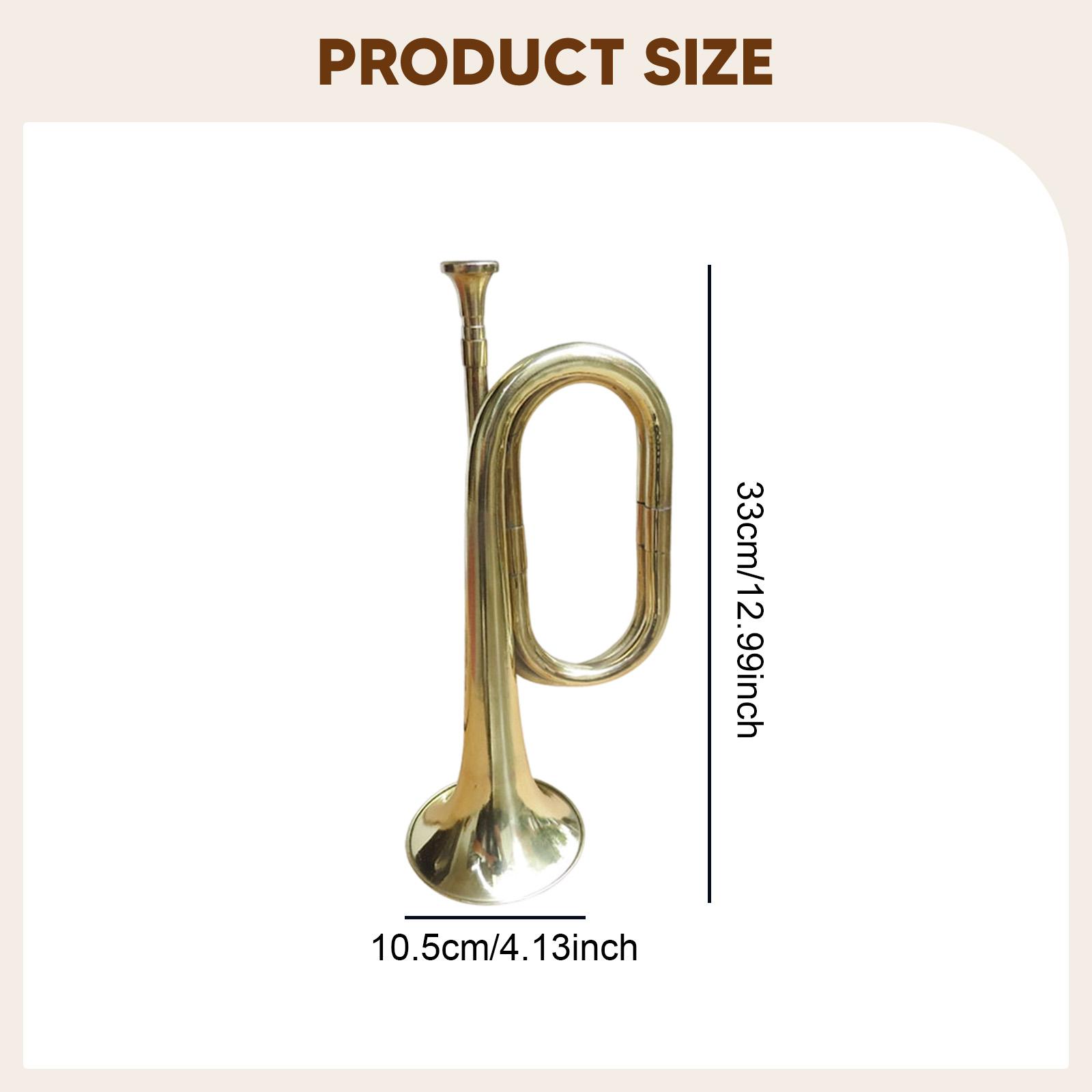بوق موسيقي محمول بطول 13 بوصة، - مراجعة Musical Instrument Bugle وسعره