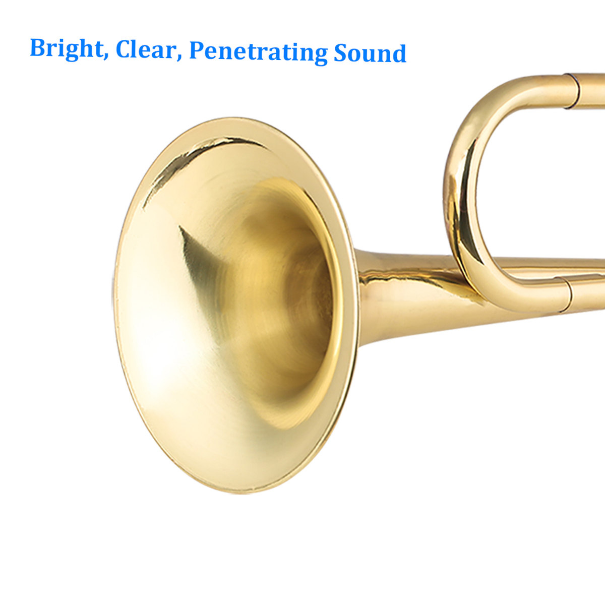 بوق نحاسي مطلي بالذهب ، بوق اس - مراجعة Musical Instrument Bugle وسعره