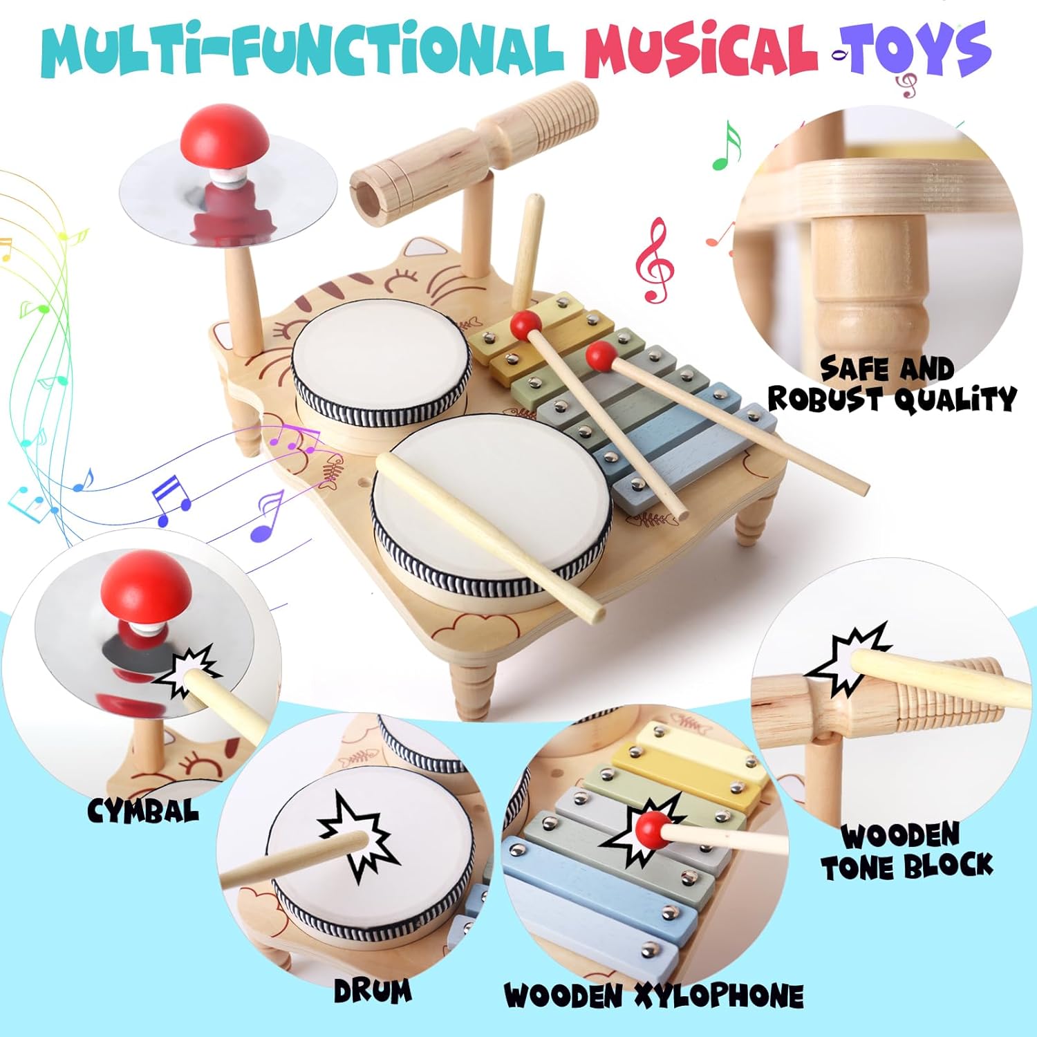 مجموعة طبلة إكسيليفون خشبية لل - مراجعة Musical Instrument Harmonium وسعره