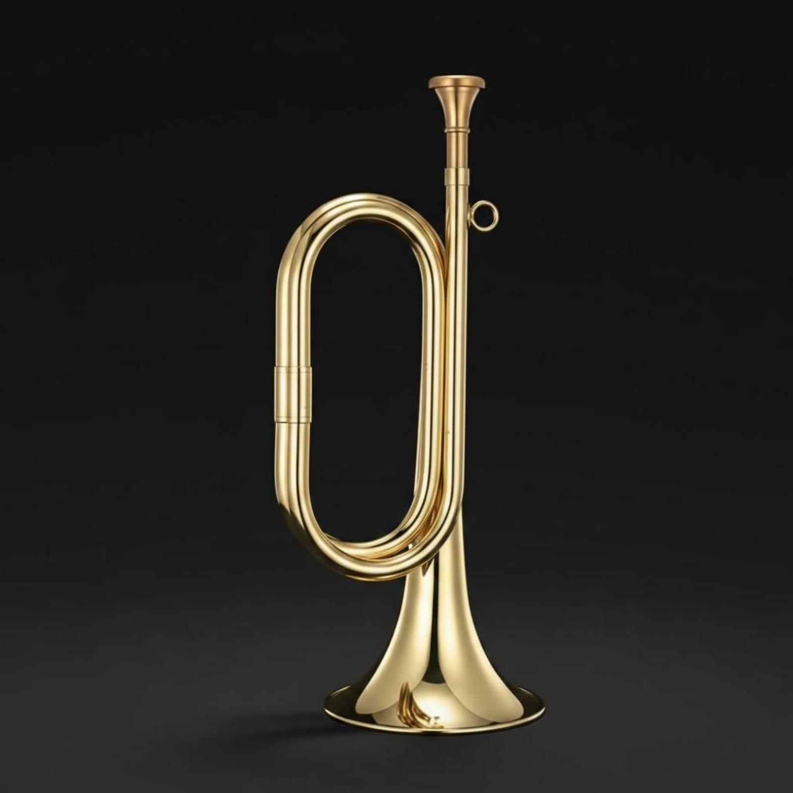 بوق نحاسي محمول للفرقة الموسيق - مراجعة Musical Instrument Bugle وسعره